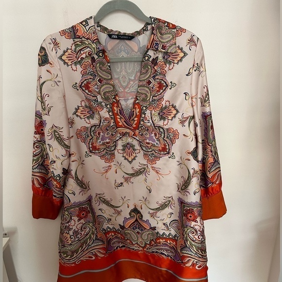 Zara designer feel 2023 blogger favorite medallion slinky dress size XS - Picture 1 of 7